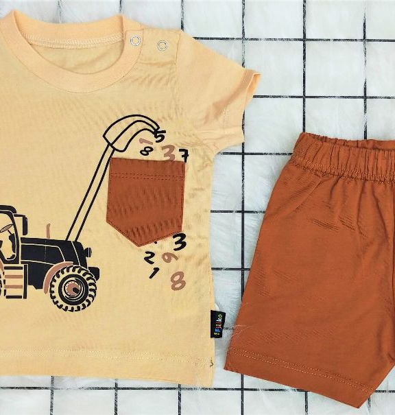 6 Aydan 2 Yaşa Kadar Traktör Desenli Kampanyalı Erkek Bebek Takım