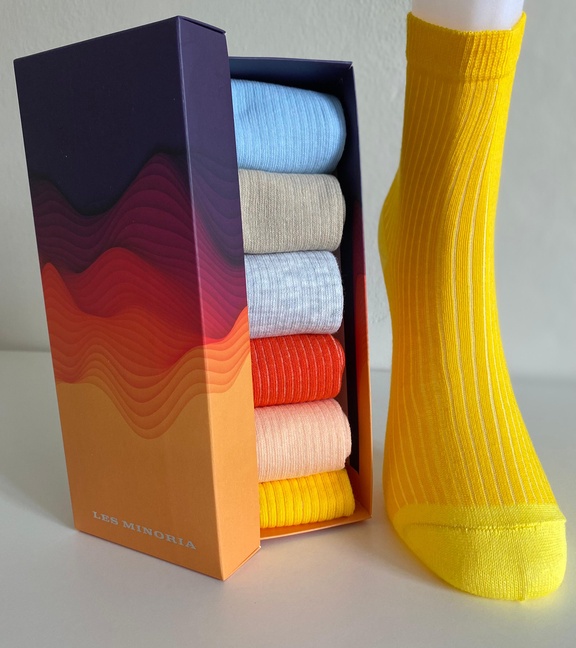 6'lı Topuk Detaylı Pamuklu Uzun Kadın Çorap / LES MINORIA