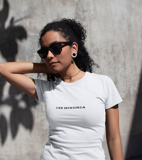 Beyaz Les Minoria Basklı Tişört / LES MINORIA