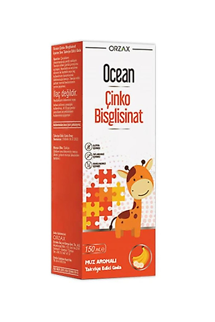 Ocean Çinko Bisglisinat Şurup Muz Aromalı 150 ml