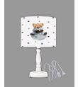 Minibabyrooms Astronot Ayıcık Desenli Ahşap Oyma Ayak Abajur