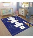 Minibabyrooms Uzay ve Seksek Desenli 8 mm Kalınlıkta Çocuk Odası Halısı