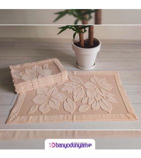 Yaprak Desen Tekli Banyo Paspası (60x90cm)