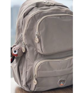 Nemo Bags AÇIK VİZON Sırt, Okul, 14 İnç Laptop, Seyahat Çantası Amigurumi Ayıcık Anahtarlık Hediyeli