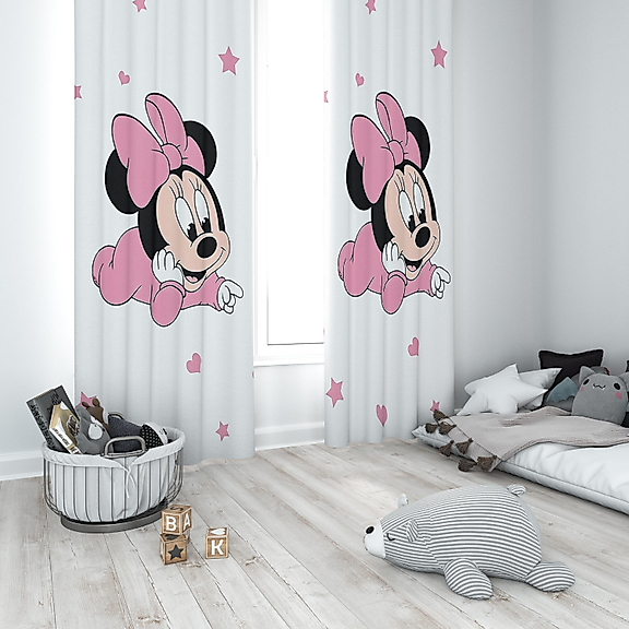 Minibabyrooms Minie Mause Temalı Fon Perde