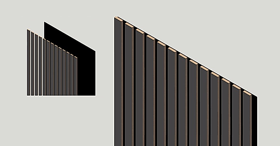 Akustik Esnek Keçe Panel 60x275 cm - Antrasit