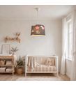 Minibabyroom Pembe Yıldızlı Fil Temalı Çocuk Odası Sarkıt Avize