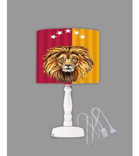 Minibabyrooms Aslan Kral Desenli Ahşap Oyma Ayak Abajur