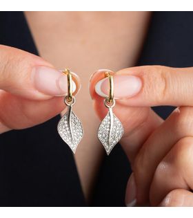 925 Ayar Gümüş Yaprak Küpe