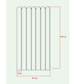 54 cm Genişlik x 105 cm ( ÜSTÜ OVAL ) Ham mdf Duvar paneli ( 10 mm kalınlık )