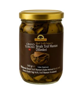 Siyah Trüf Mantarı Dilimleri Carpaccio - Tuber Aestivum, 160 Gr, Premium Konserve