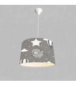 Minibabyroom Beyaz Yıldızlı Fil Temalı Çocuk Odası Sarkıt Avize