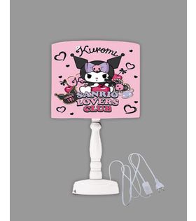Minibabyrooms Pembe Kromi Desenli Ahşap Oyma Ayak Abajur