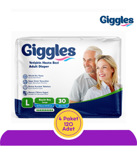 Giggles Belbantlı Yetişkin Hasta Bezi Büyük (L) 120 Adet