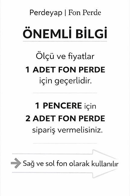 PerdeYap Su Yeşili Ada Fon Perde Tek Kanat 1/3 Sık Pile