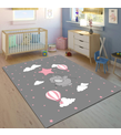 Minibabyrooms Pembe Yıldızlı Fil Desenli 8 mm Kalınlıkta Çocuk Odası Halısı