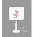 Minibabyrooms Balerin Elsa Desenli Ahşap Oyma Ayak Abajur