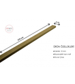 İskandinav Duvar Çıtası 10 Mm (Kalinlik) 4 Cm (En) X 210 Cm (Boy)ham Mdf ( 1 Boy )