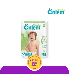 Önlem Botanika Bebek Bezi Aylık Fırsat Paketi 6 Numara Ekstra Large (15+ kg) 62 Adet - 4 Paket