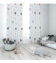 Minibabyrooms Seksek ve Renkli Kalplar Temalı Fon Perde