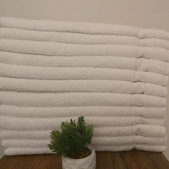 %100 Pamuklu Beyaz Yüz Havlusu 50x90 Cm