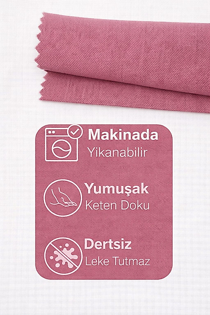PerdeYap Gülkurusu Ada Fon Perde Tek Kanat 1/3 Sık Pile