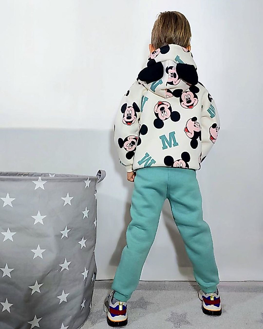 Mickey Mouse Kapşonlu Kulaklı Eşofman takımı