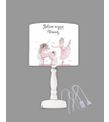 Minibabyrooms Unicorn ve Balerin Desenli Ahşap Oyma Ayak Abajur