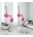Minibabyrooms Pembe Balerin Kız ve Kuğu Temalı Fon Perde