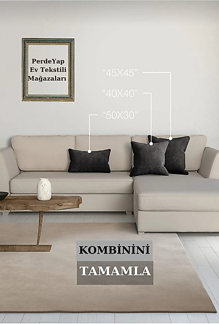 PerdeYap Kadife Dokulu Siyah Renk Ada Serisi Runner 40 x 140 cm