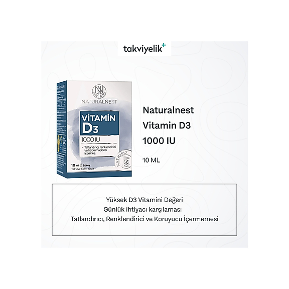 Naturalnest Vitamin D3 1000 Iu 10 Ml