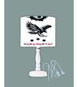 Minibabyrooms Karakartal Desenli Ahşap Oyma Ayak Abajur