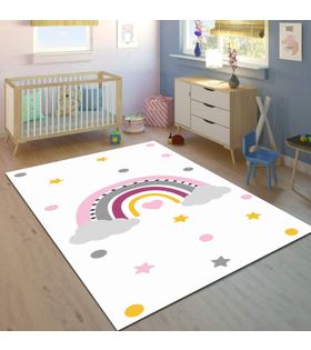 Minibabyrooms Gökkuşağı Desenli 8 mm Kalınlıkta Çocuk Odası Halısı