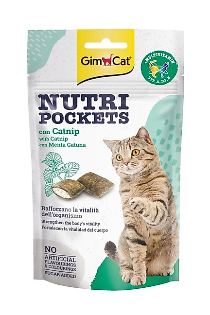 Nutri Pockets Catnip Otlu Multivitamin Kedi Ödül Tableti 60 Gr