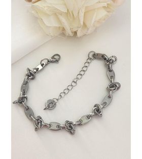 Düğüm çelik bileklik silver