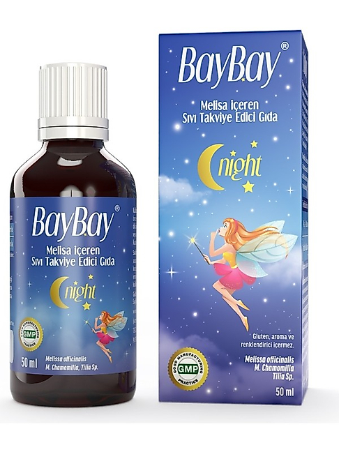 Baybay Night Melisa İçeren Bitkisel Damla 50 ml