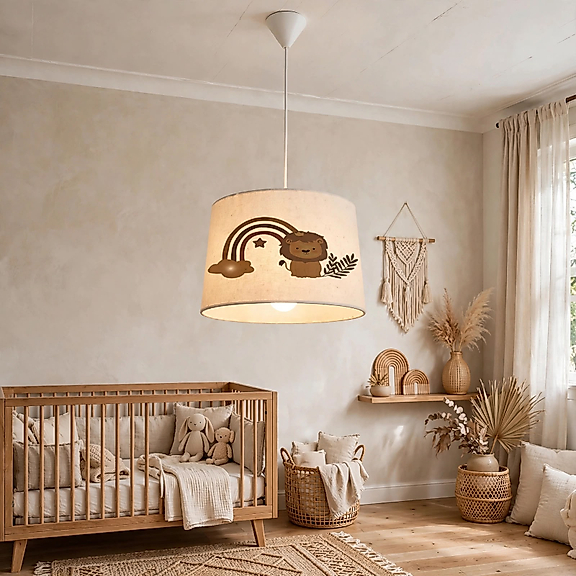 Minibabyroom Aslan ve Gökkuşağı Temalı Çocuk Odası Sarkıt Avize