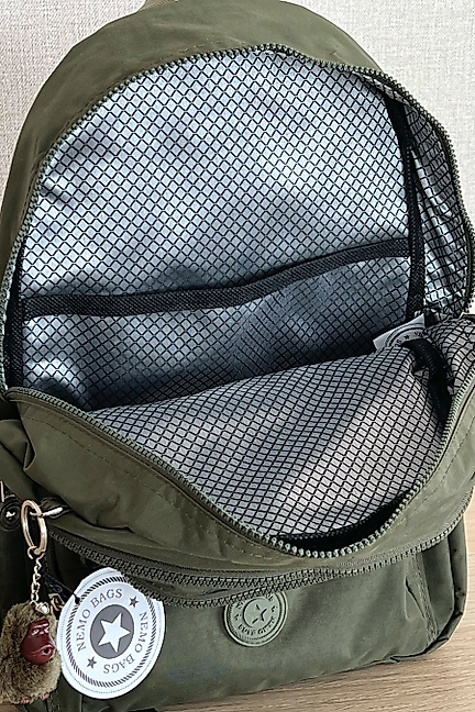 Nemo Bags HAKİ Sırt, Okul, 14 İnç Laptop, Seyahat Çantası Amigurumi Ayıcık Anahtarlık Hediyeli