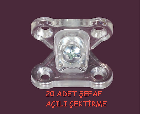 Liz Şeffaf Açılı Çektirme ( 20 adet )