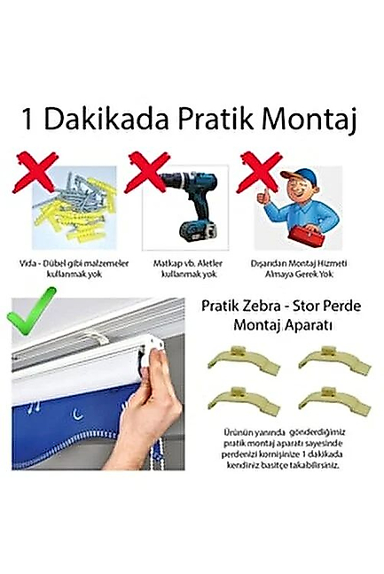 Minibabyrooms Aslan Kral Desenli Zebra Perde