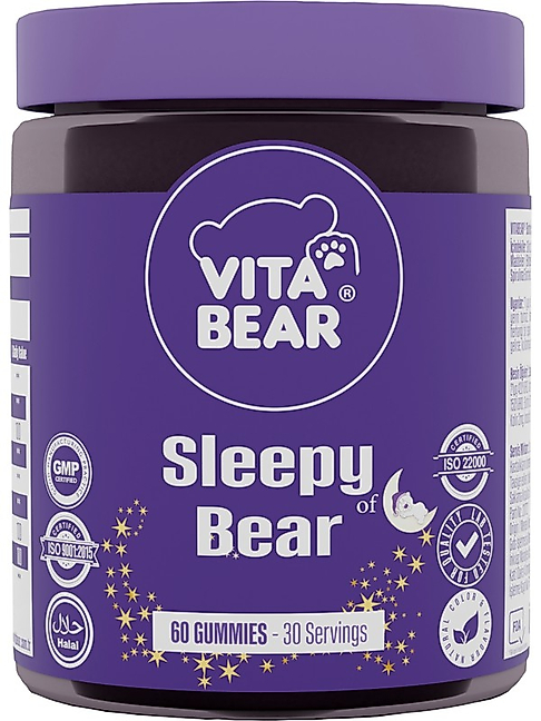 Vita Bear Sleepy Bear Gummy 3 mg Melatonin Vitamin 60'lı