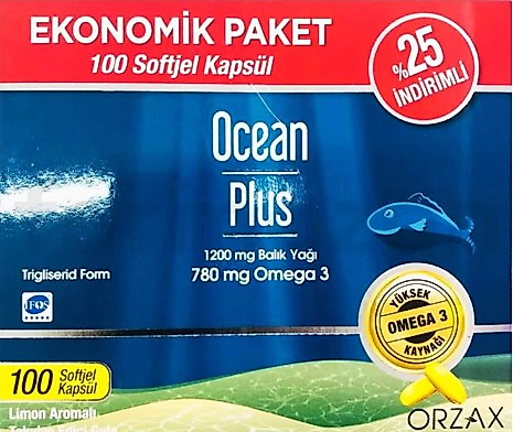 Ocean Plus 1200 mg 100 Softjel - %25 İndirimli