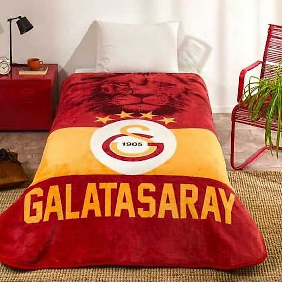 Taç Galatasaray Klasik Aslan Tek Kişilik Battaniye