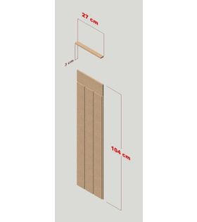 27 cm Genişlik x 105 cm Ham mdf Duvar paneli ( 10 mm kalınlık )