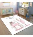 Minibabyrooms Unicorn ve Balerin Desenli 8 mm Kalınlıkta Çocuk Odası Halısı