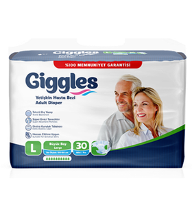 Giggles Yetişkin Hasta Bezi Jumbo Large 30’lu | Konforlu & Güvenli