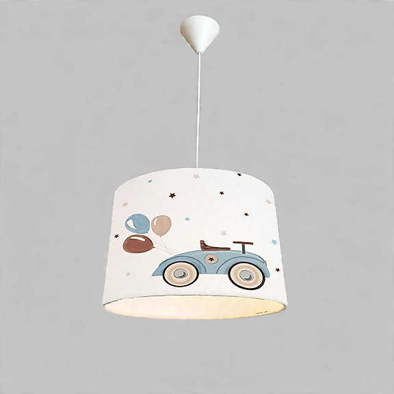 Minibabyroom Klasik Araba ve Bolonlar Temalı Çocuk Odası Sarkıt Avize
