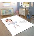 Minibabyrooms Prenses ve Kuğu Desenli 8 mm Kalınlıkta Çocuk Odası Halısı