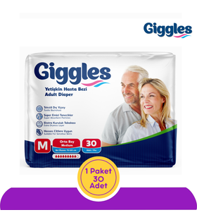 Giggles Belbantlı Yetişkin Hasta Bezi Orta (M) 30 Adet