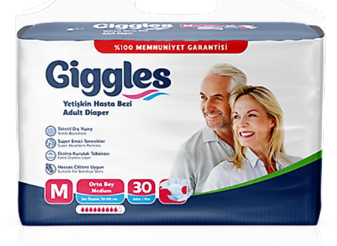 Giggles Yetişkin Hasta Bezi Jumbo Medium 30 lu